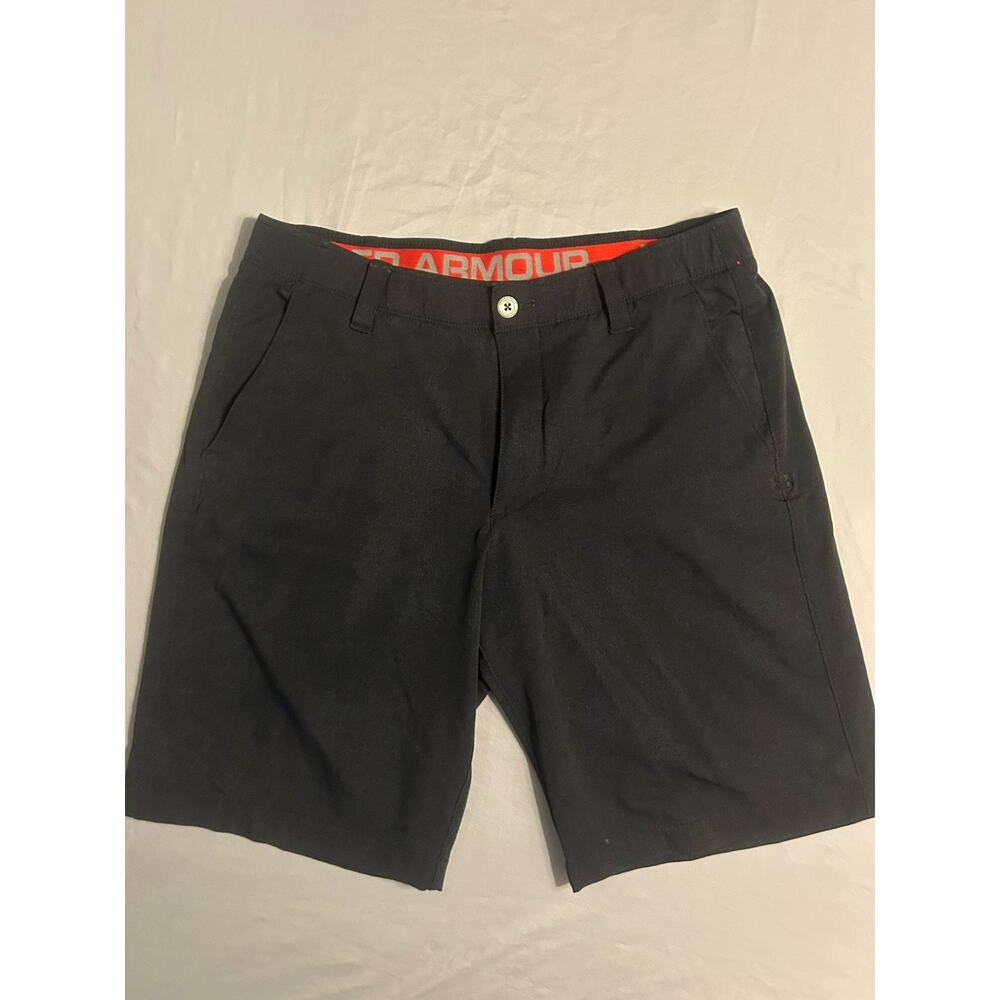 Under Armour Men’s Golf Shorts Size 36 Waist Black Performance Stretch Heat Gear